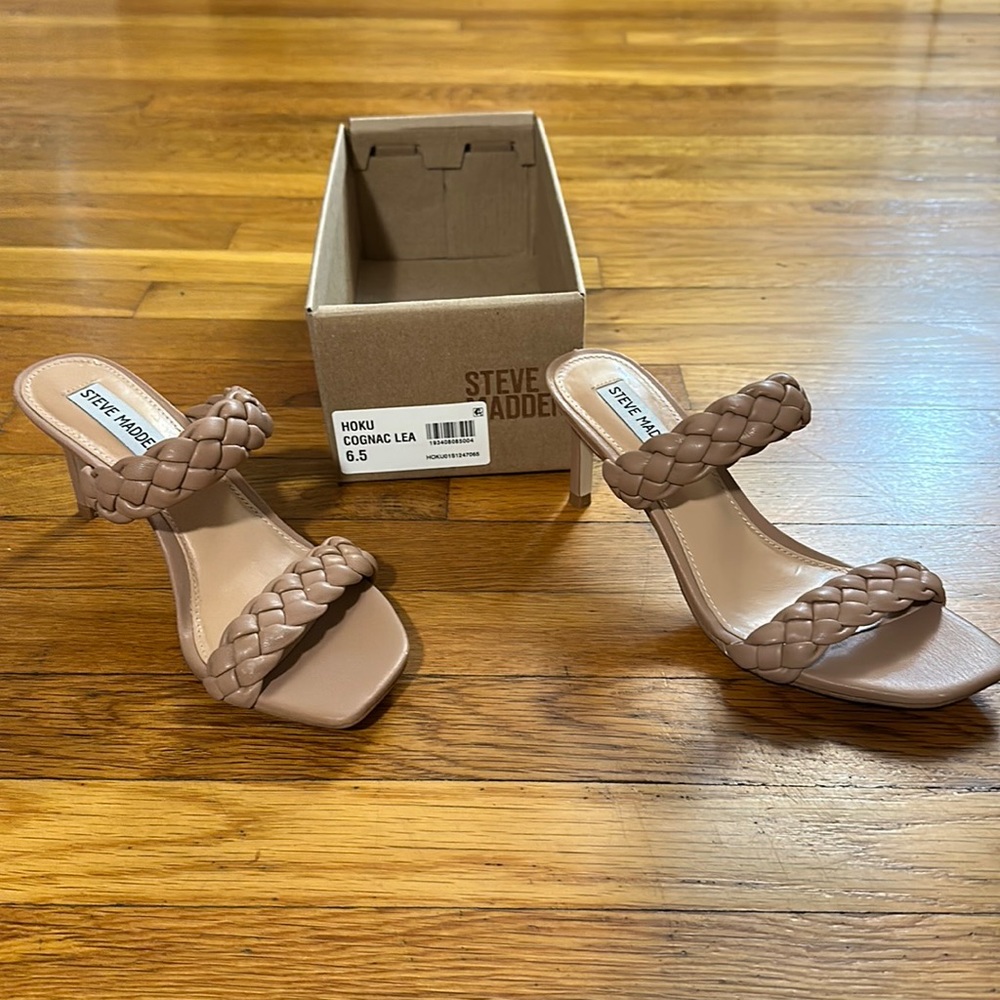 Steve Madden size 6.5in square toe stiletto slide sandal